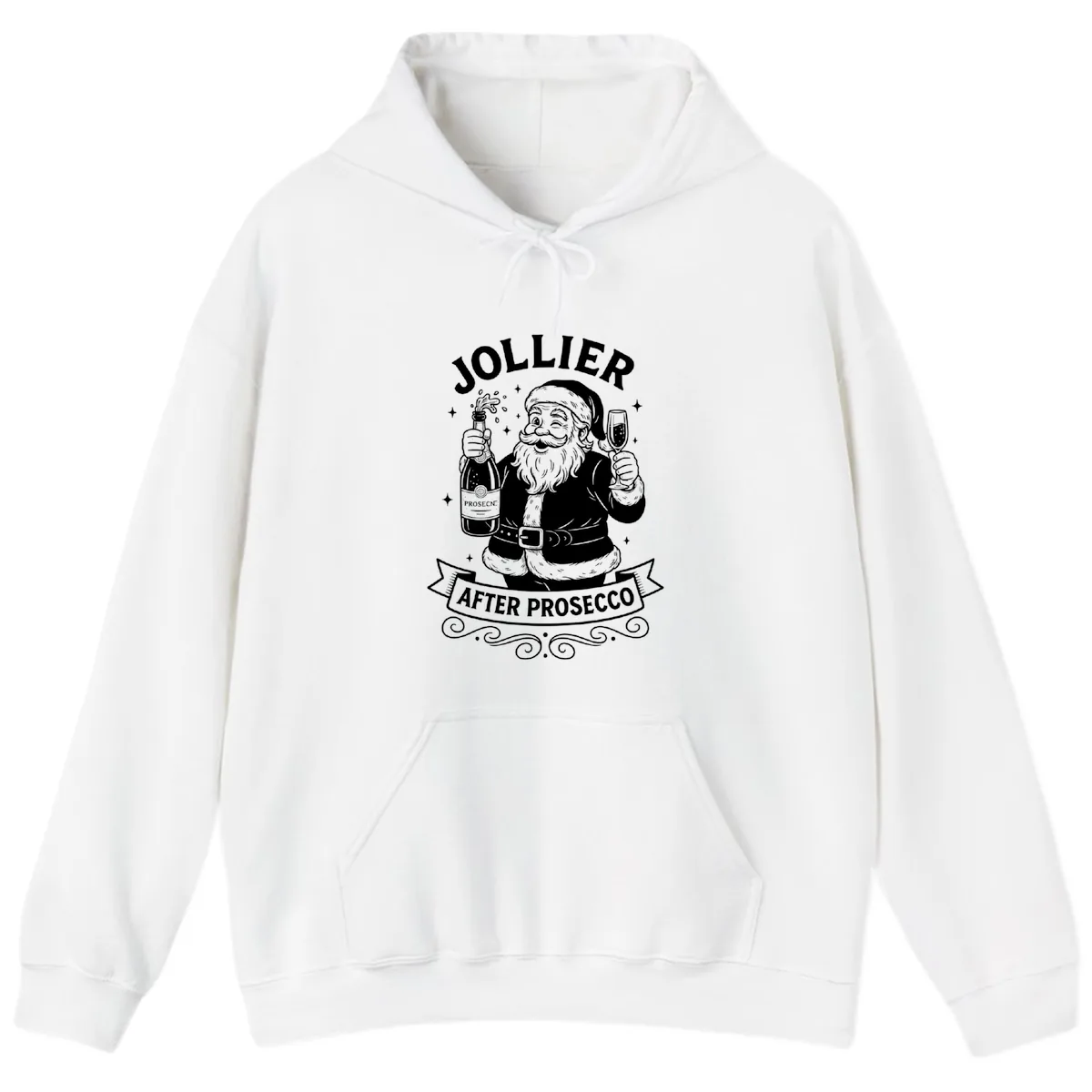 Jollier After Prosecco Graphic Hoodie in White