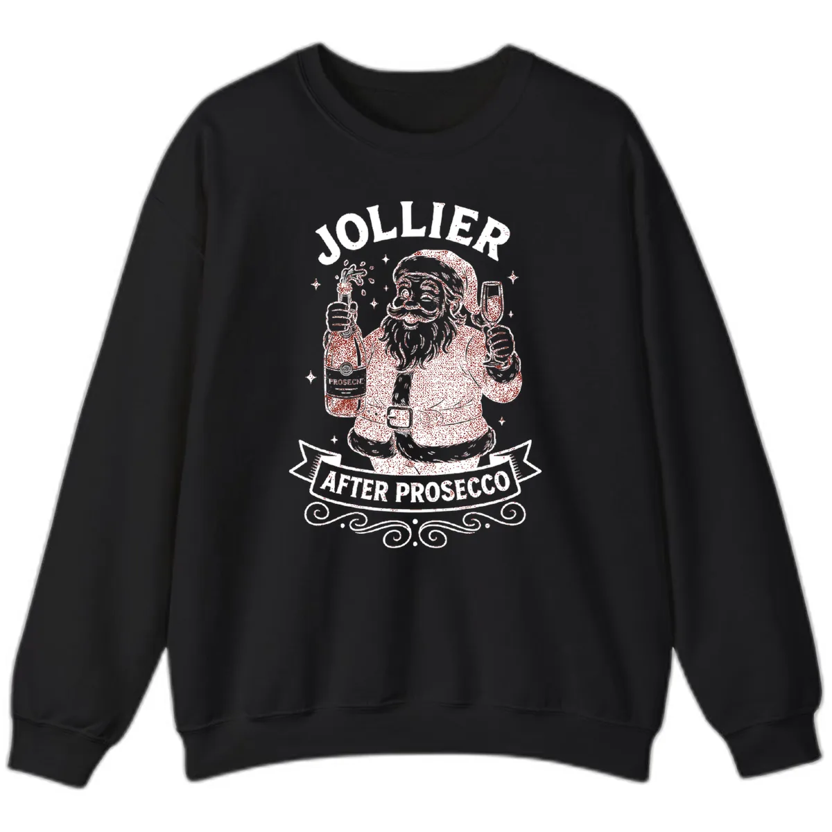 Jollier After Prosecco Graphic Sweatshirt in Black