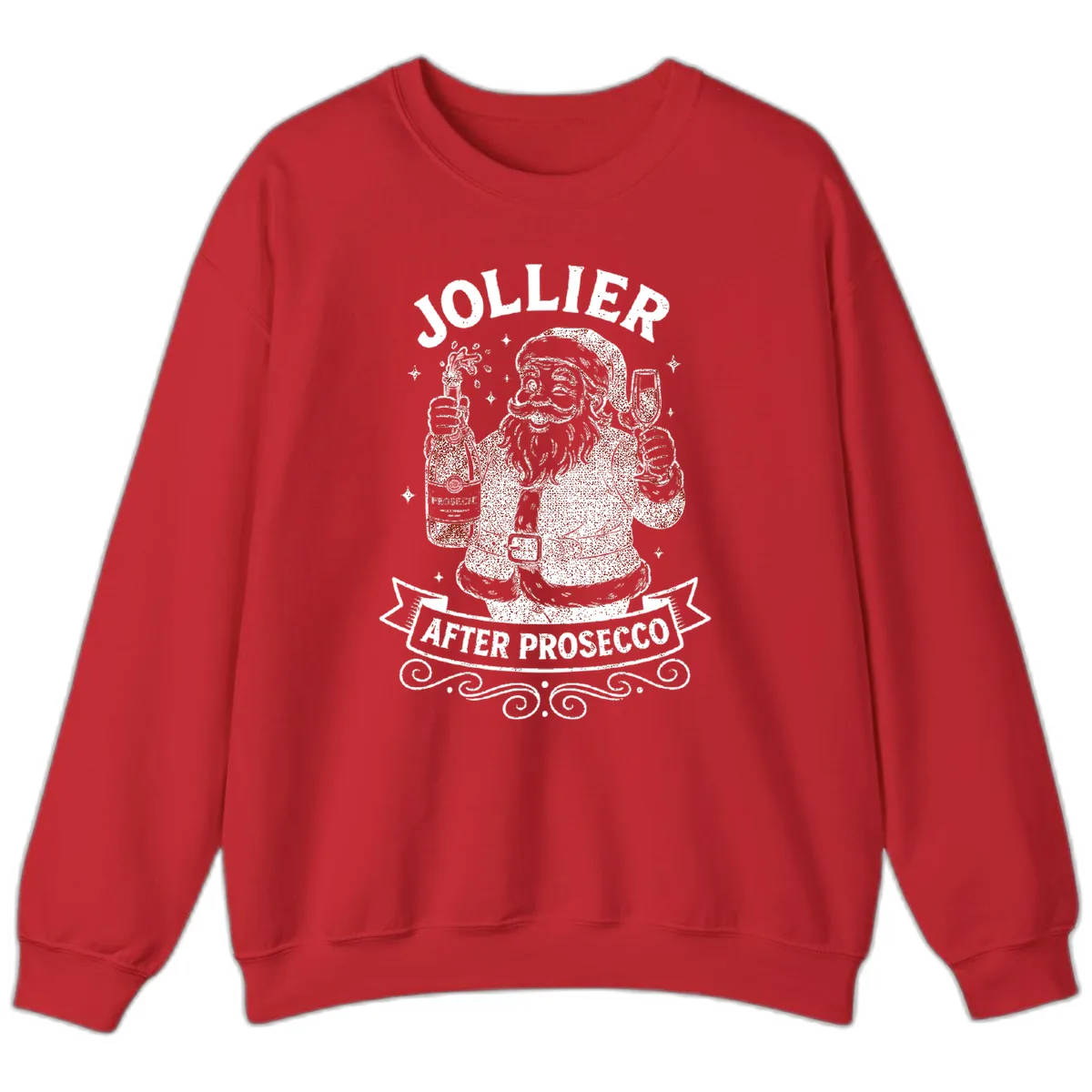 Jollier After Prosecco Graphic Sweatshirt in Red