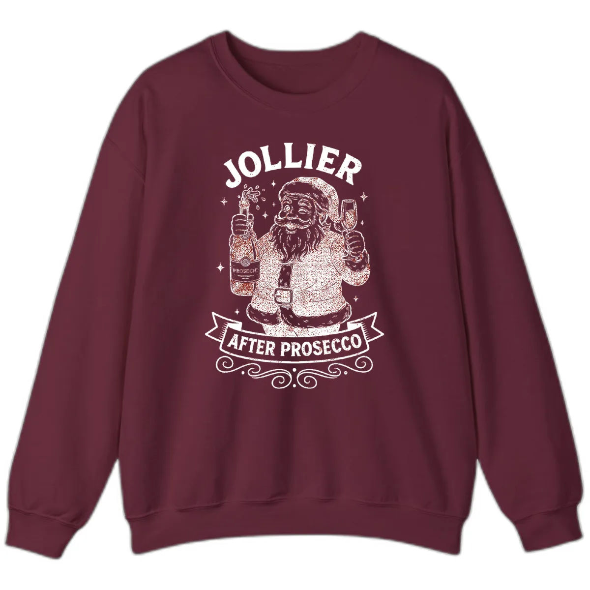 Jollier After Prosecco Graphic Sweatshirt in Maroon