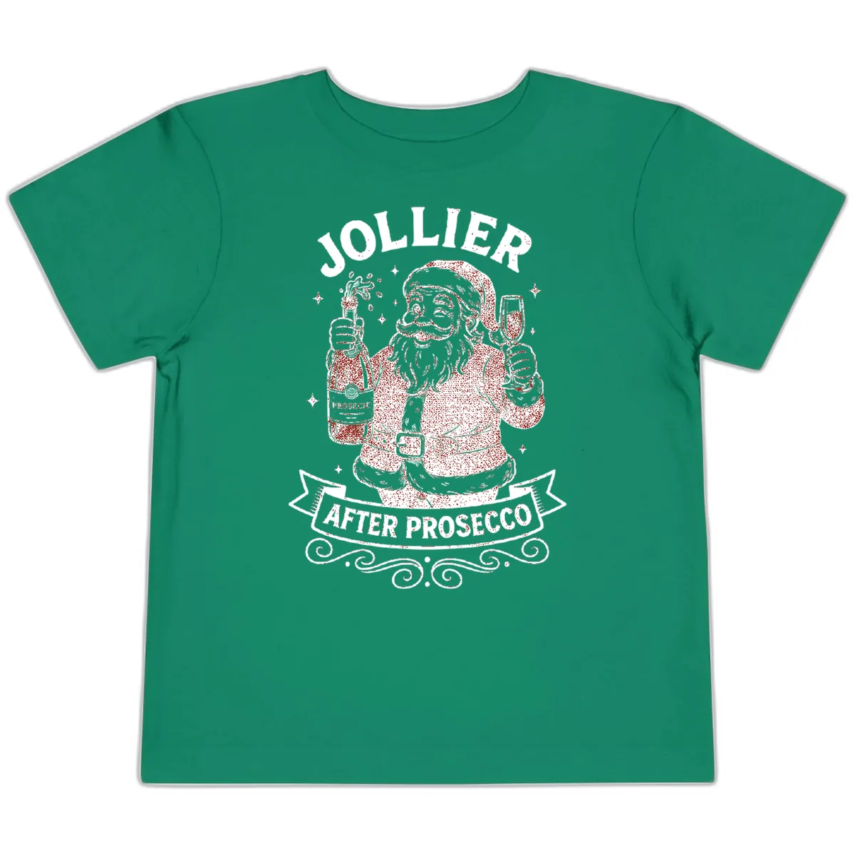 Jollier After Prosecco Graphic Toddler T-Shirt in Kelly