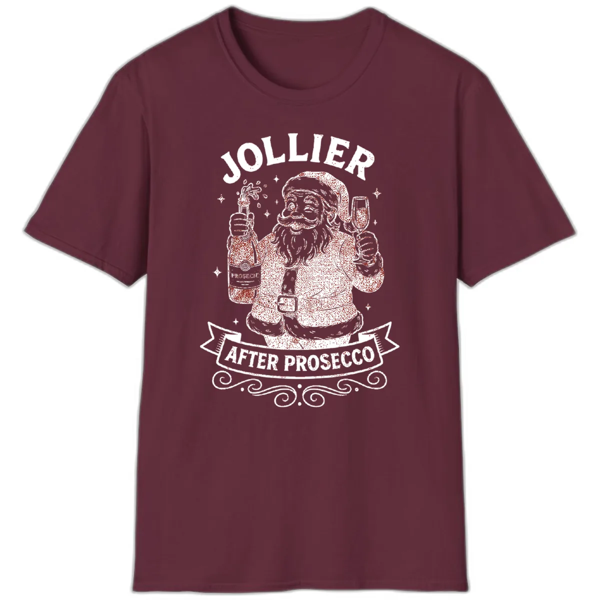 Jollier After Prosecco Graphic T-Shirt in Maroon