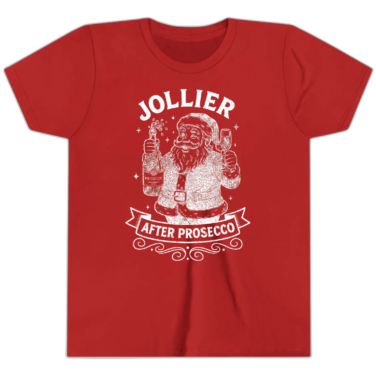 Jollier After Prosecco Graphic Youth T-Shirt in Red