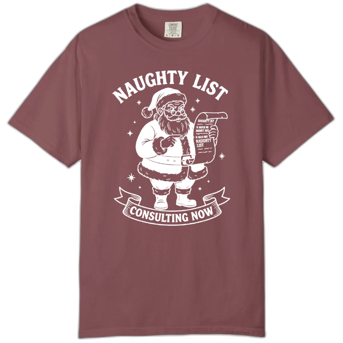 Santa's Naughty List Consulting Comfort Color in Brick