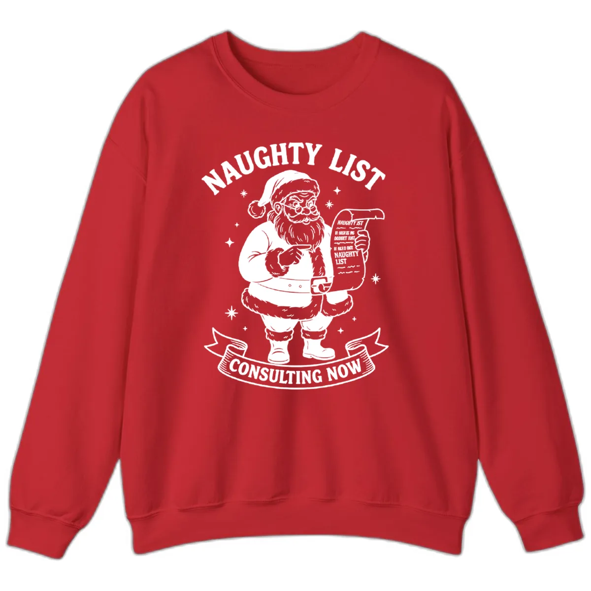 Santa's Naughty List Consulting Sweatshirt in Red