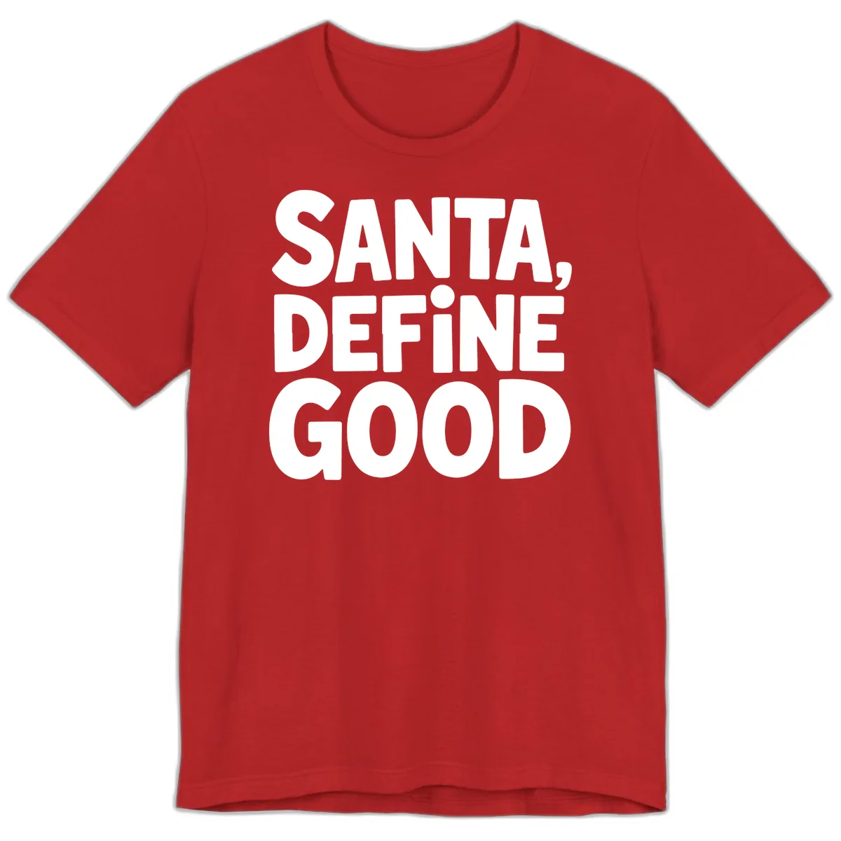 Santa Define Good Typography Premium T-Shirt in Red