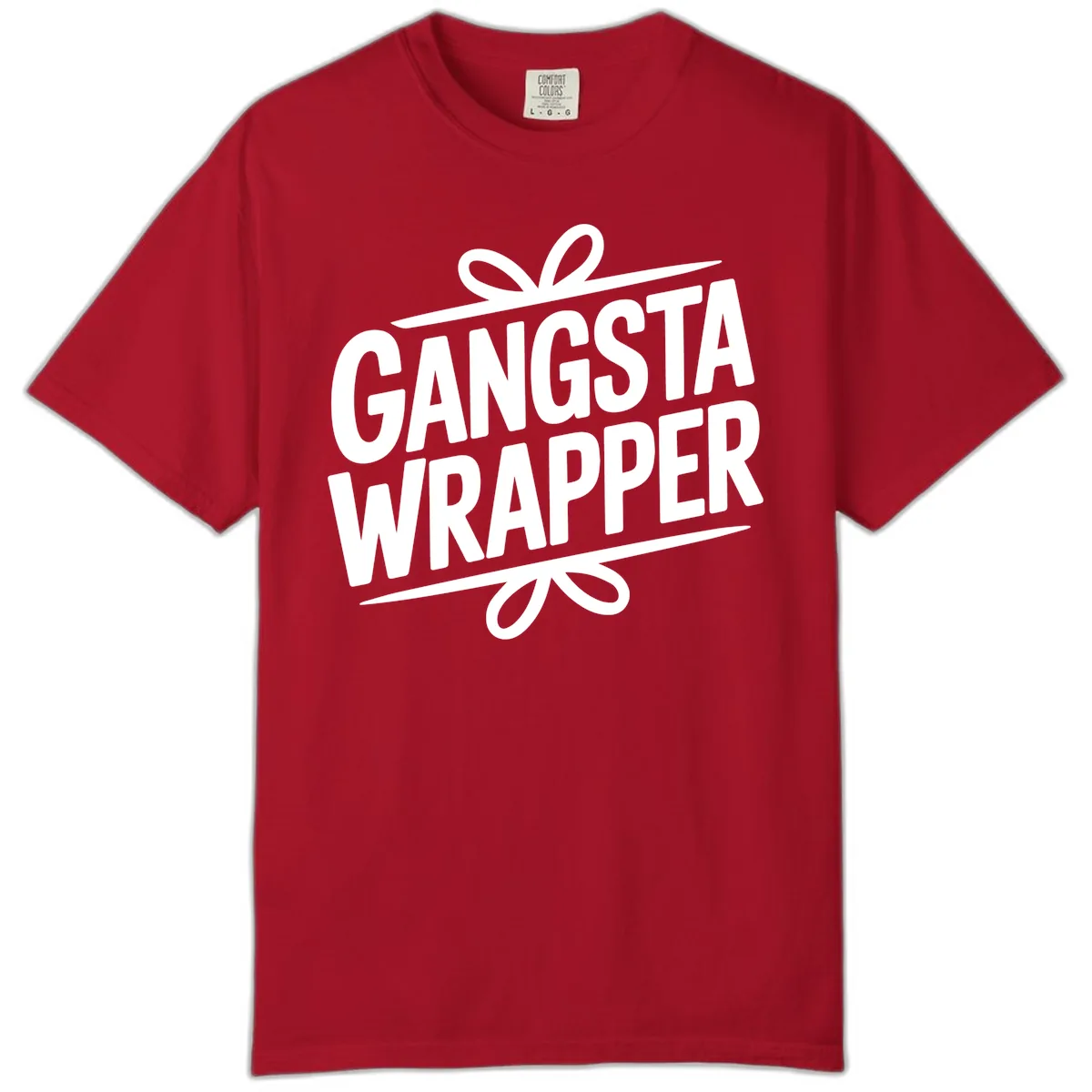 Gangsta Wrapper Christmas Design Comfort Color in Red