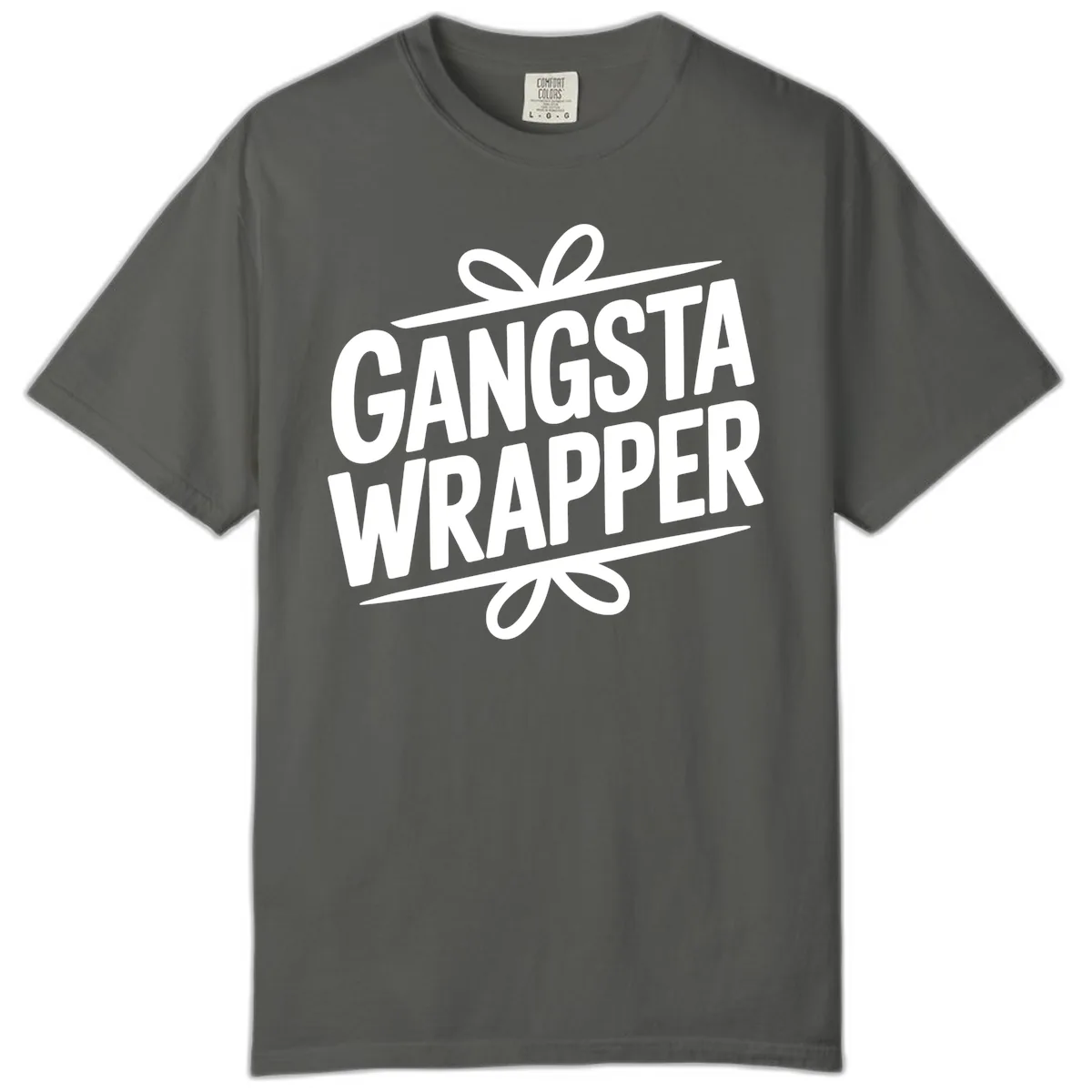 Gangsta Wrapper Christmas Design Comfort Color in Pepper