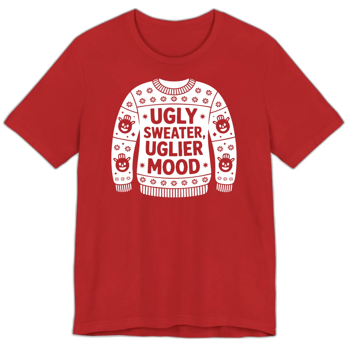 Ugly Sweater Mood T-Shirt Premium T-Shirt in Red
