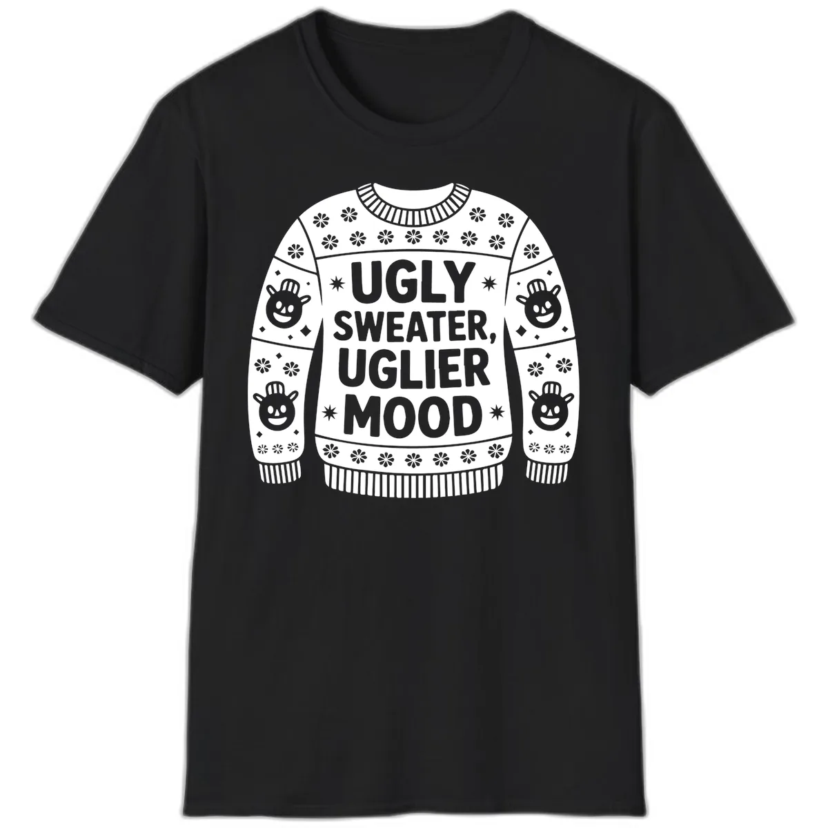 Ugly Sweater Mood T-Shirt T-Shirt in Black
