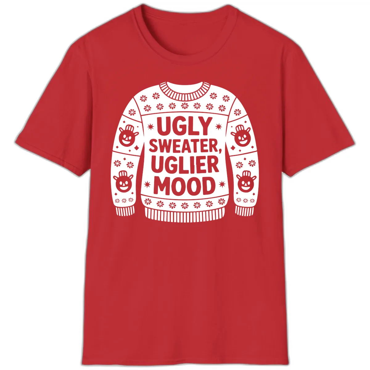 Ugly Sweater Mood T-Shirt T-Shirt in Red