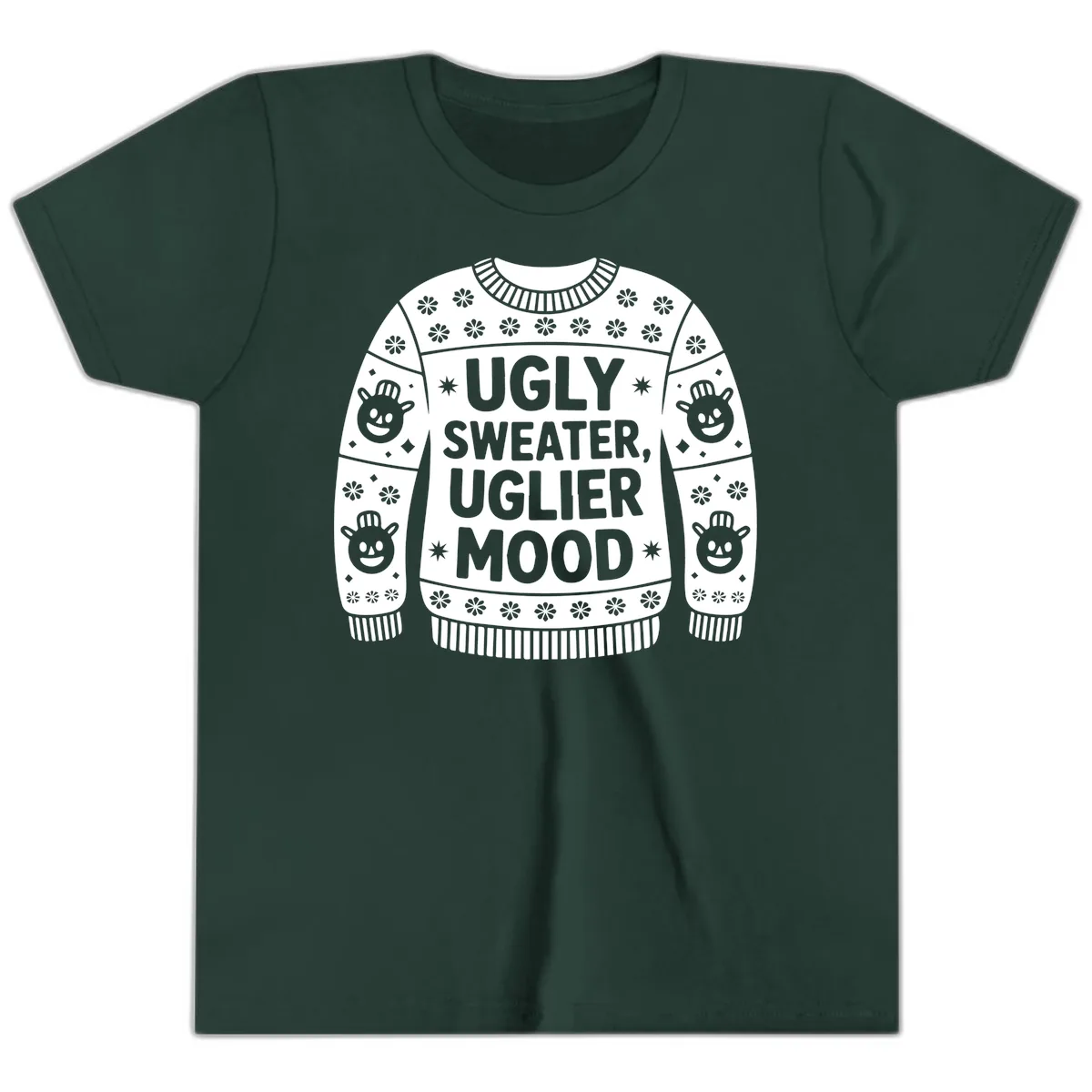 Ugly Sweater Mood T-Shirt Youth T-Shirt in Forest