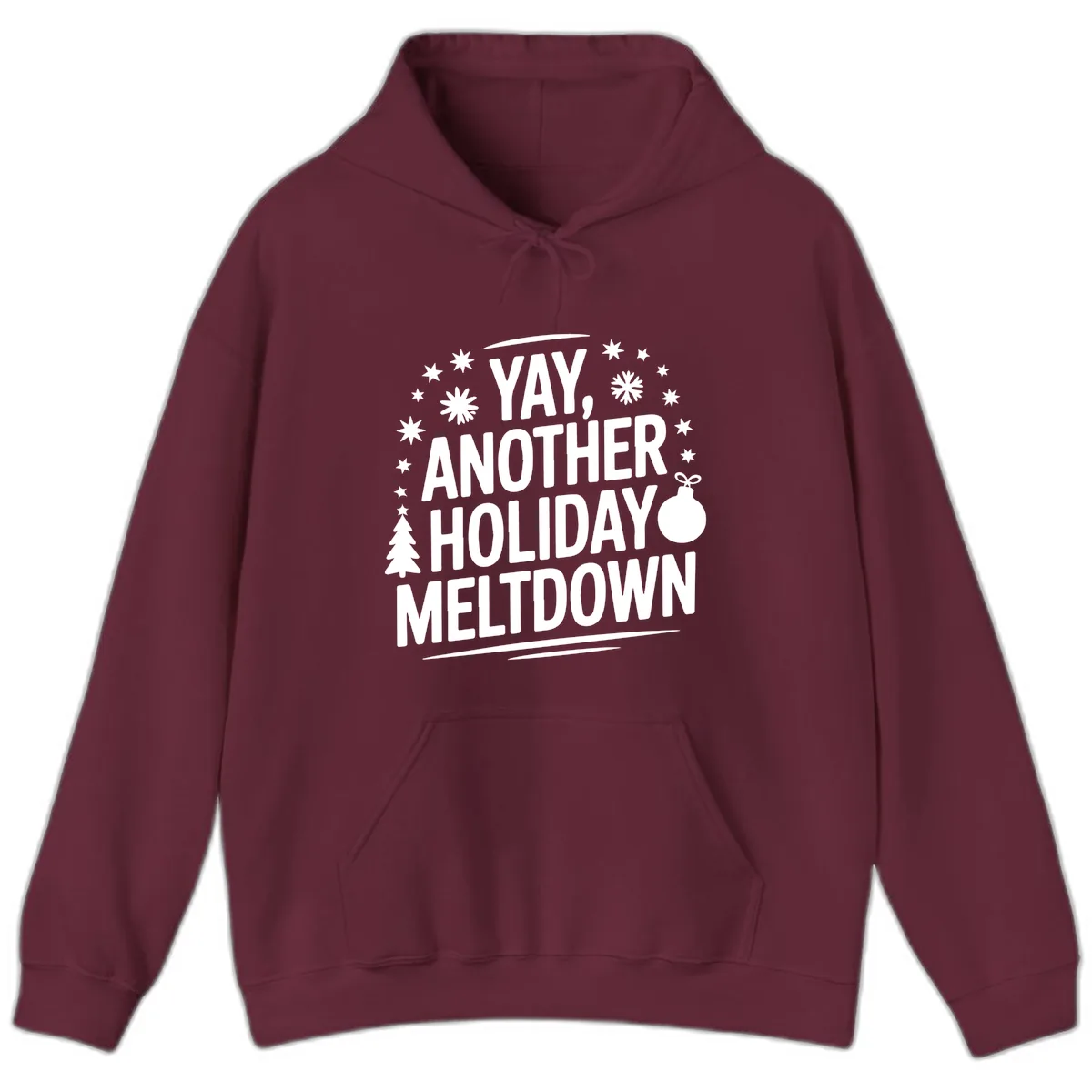 Another Holiday Meltdown Hoodie in Maroon