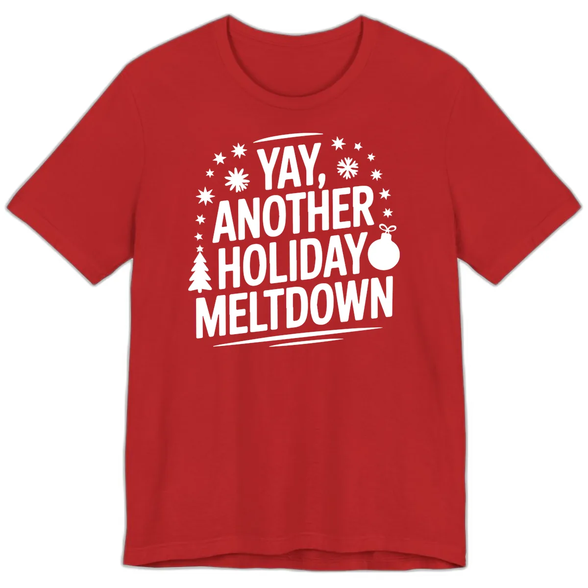 Another Holiday Meltdown Premium T-Shirt in Red