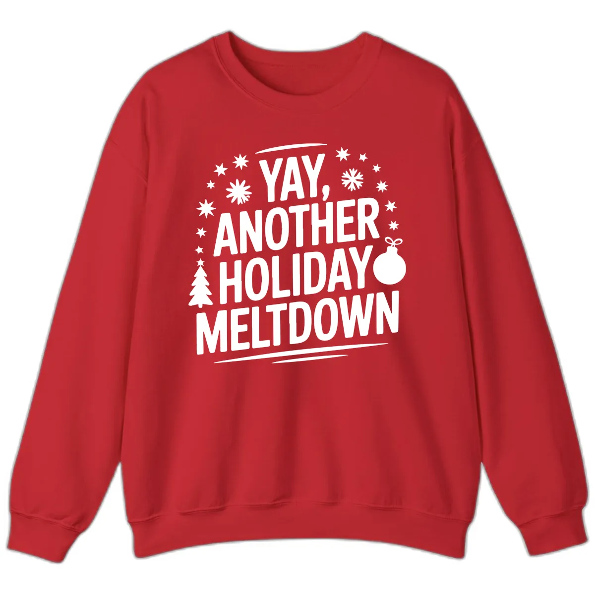 Another Holiday Meltdown Sweatshirt in Red