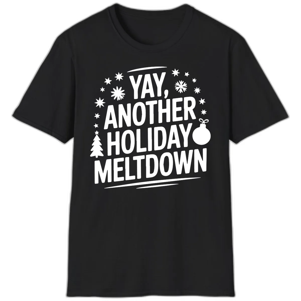 Another Holiday Meltdown T-Shirt in Black