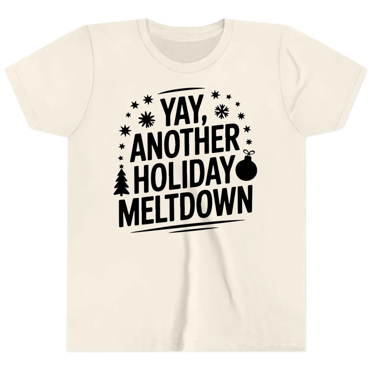 Another Holiday Meltdown Youth T-Shirt in Natural