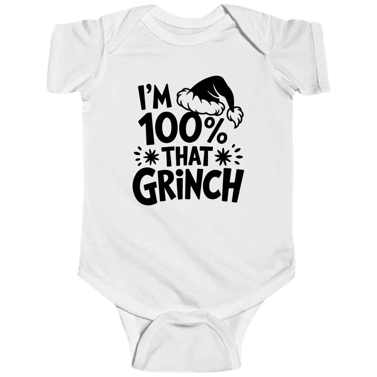 I'm 100% That Grinch Baby Onesie in White