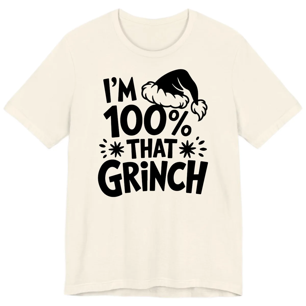 I'm 100% That Grinch Premium T-Shirt in Natural