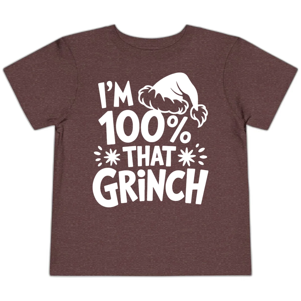 I'm 100% That Grinch Toddler T-Shirt in Heather Maroon
