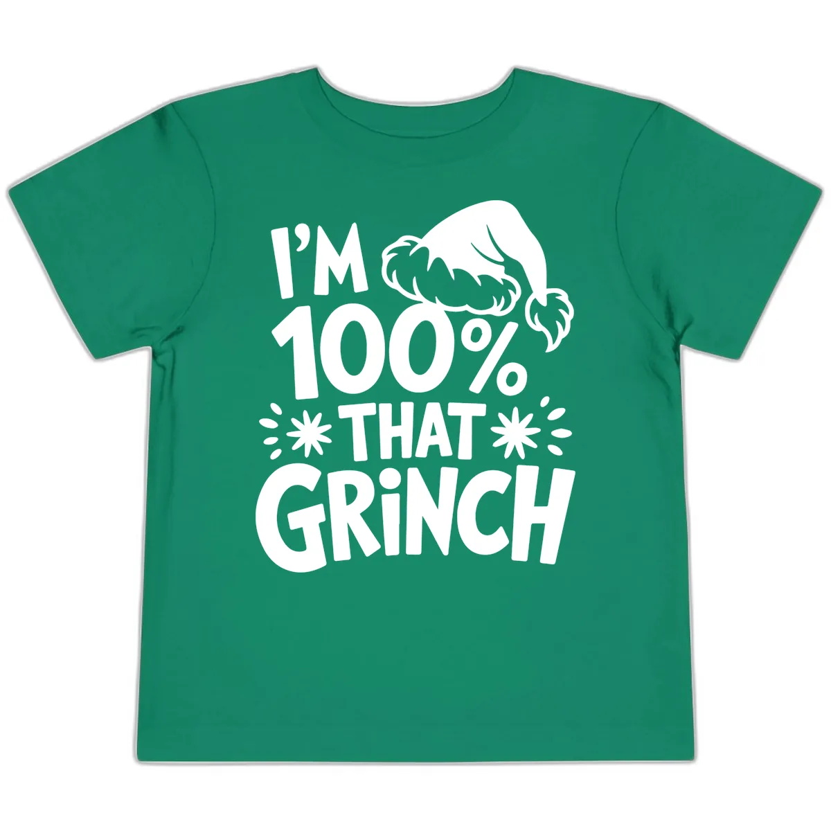 I'm 100% That Grinch Toddler T-Shirt in Kelly
