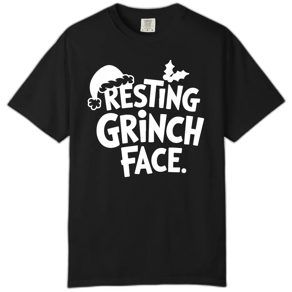 Resting Grinch Face Comfort Color in Black