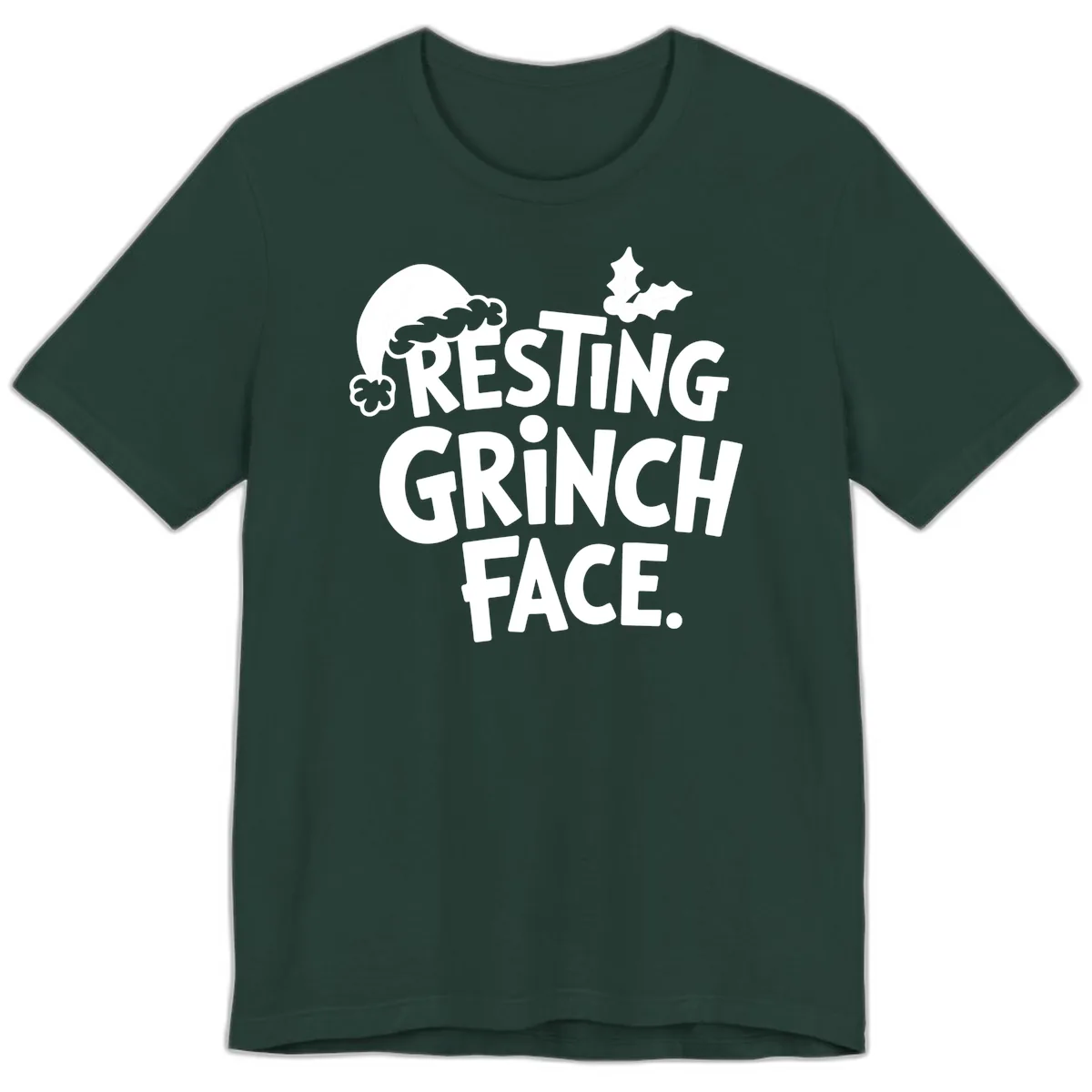 Resting Grinch Face Premium T-Shirt in Forest