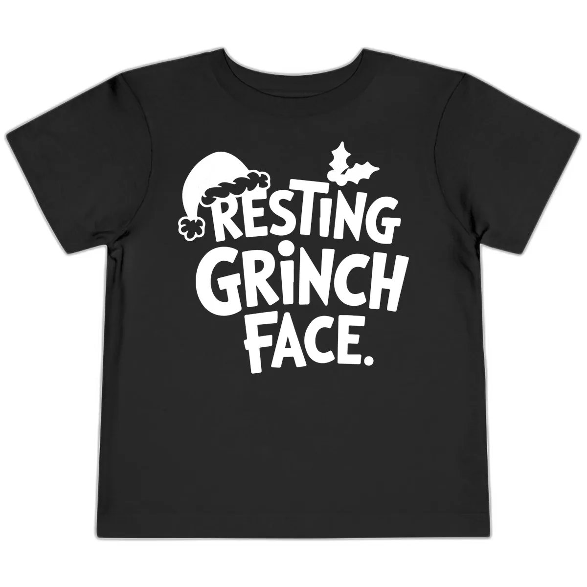 Resting Grinch Face Toddler T-Shirt in Black