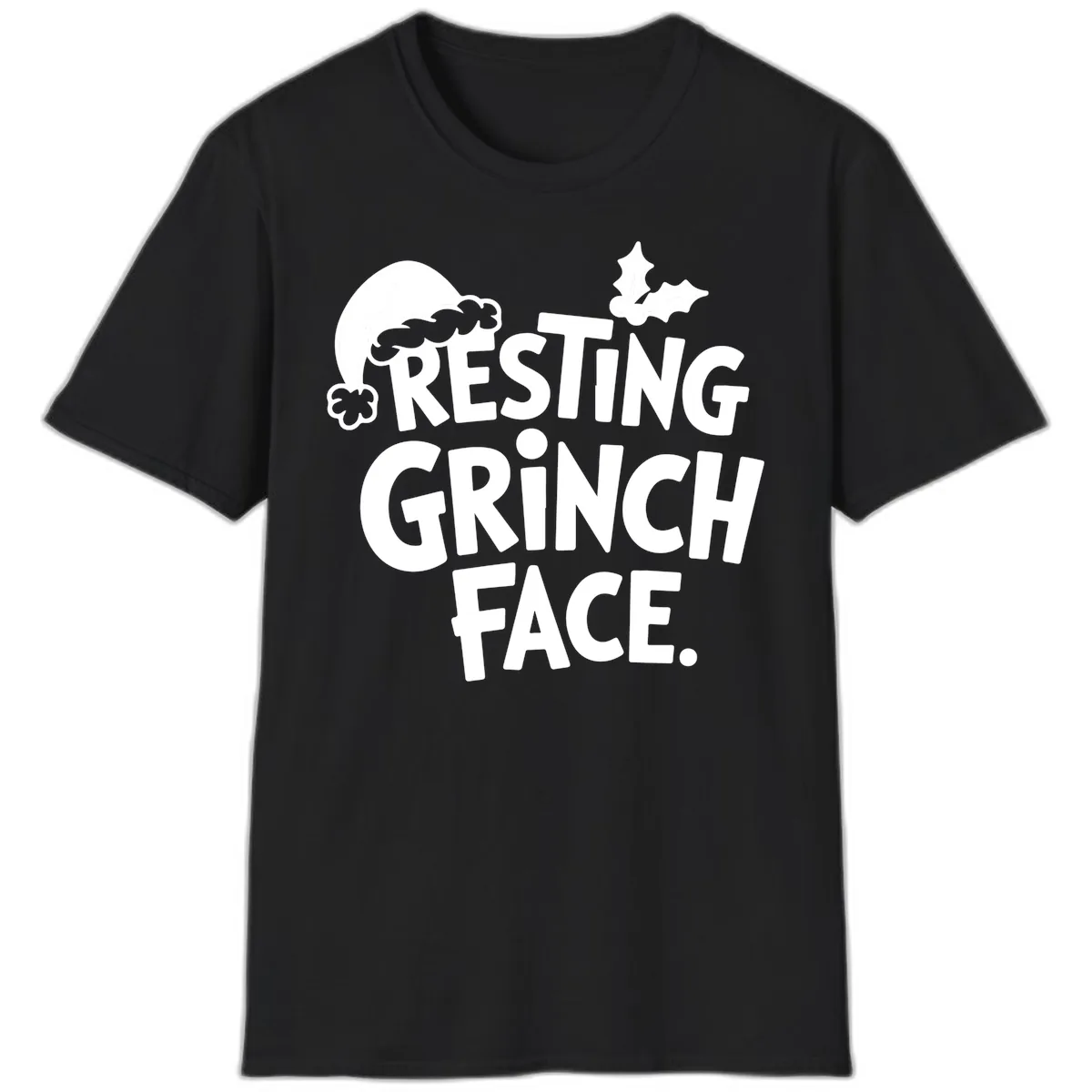 Resting Grinch Face T-Shirt in Black