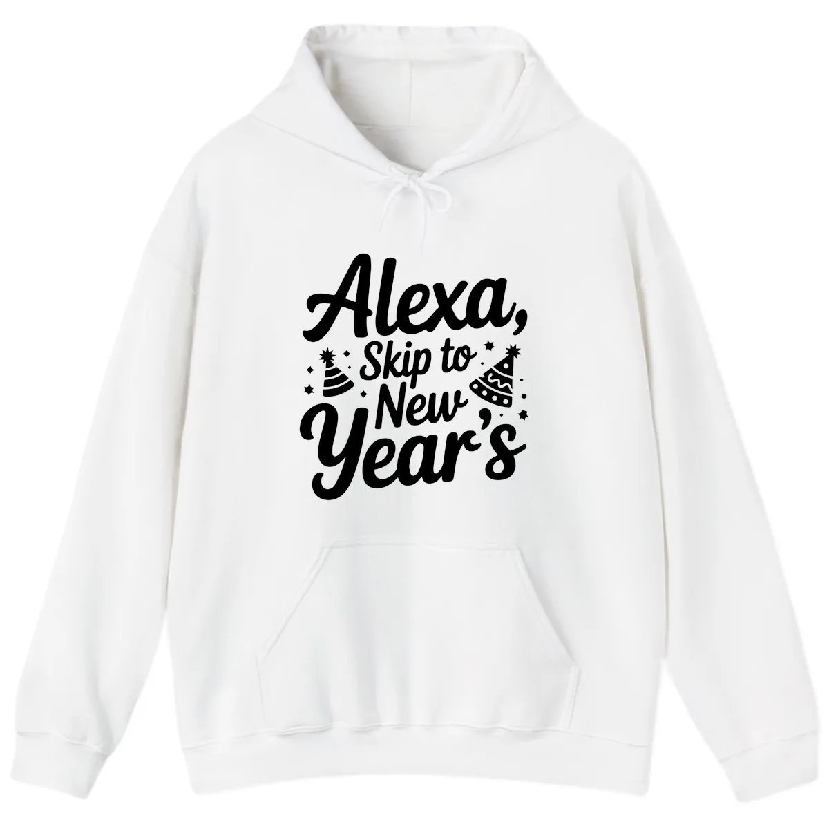 Alexa Skip To New Year's Hoodie in White