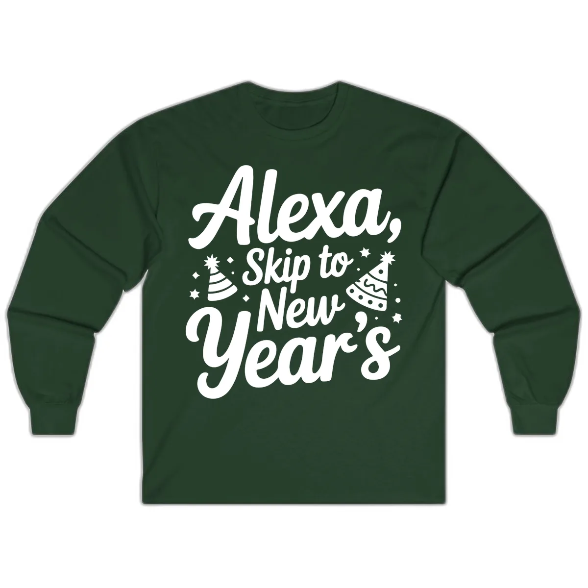 Alexa Skip To New Year's Long Sleeve in Forest Green