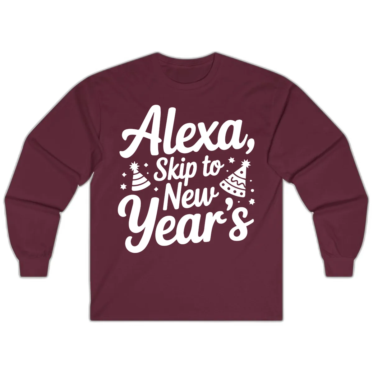 Alexa Skip To New Year's Long Sleeve in Maroon