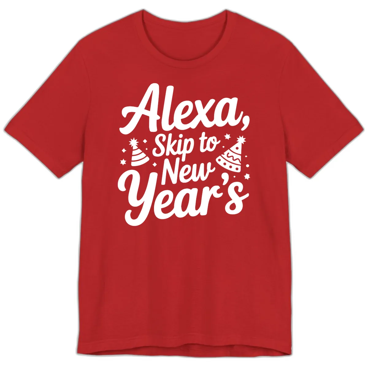 Alexa Skip To New Year's Premium T-Shirt in Red