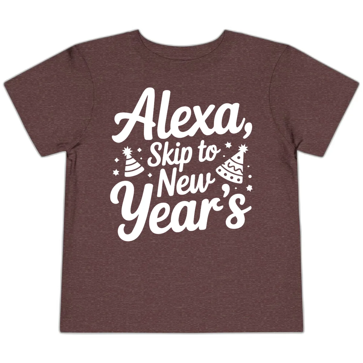 Alexa Skip To New Year's Toddler T-Shirt in Heather Maroon