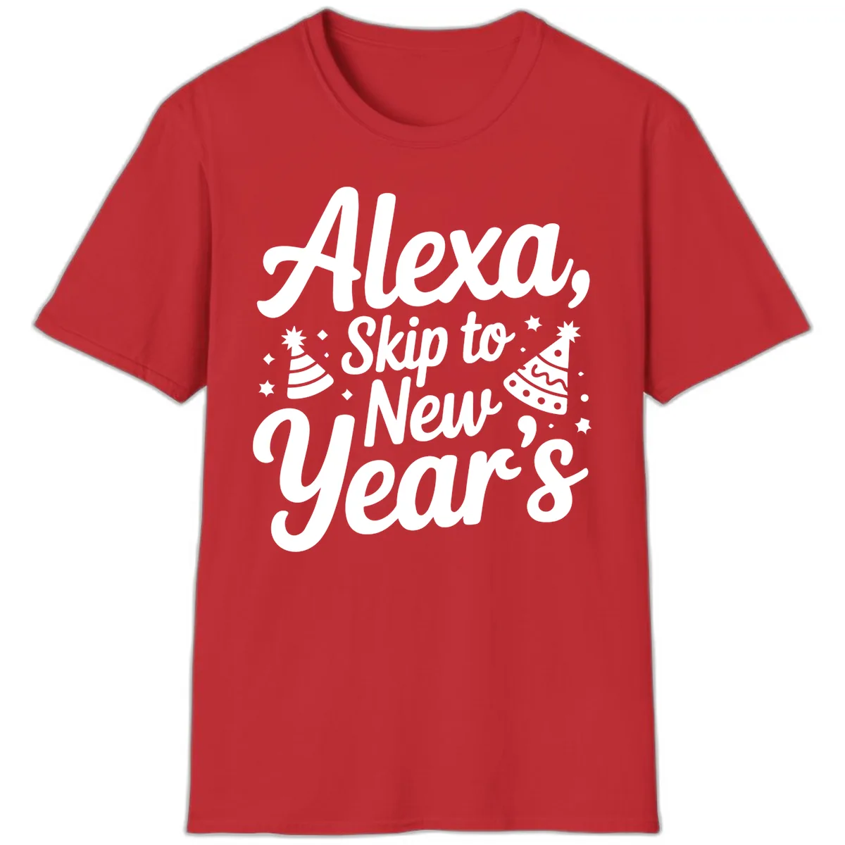 Alexa Skip To New Year's T-Shirt in Red
