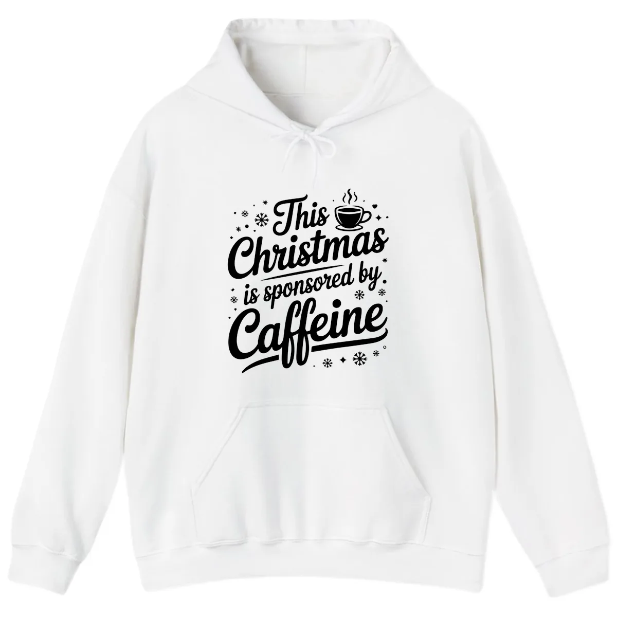Christmas Caffeine Sponsored Design Hoodie in White