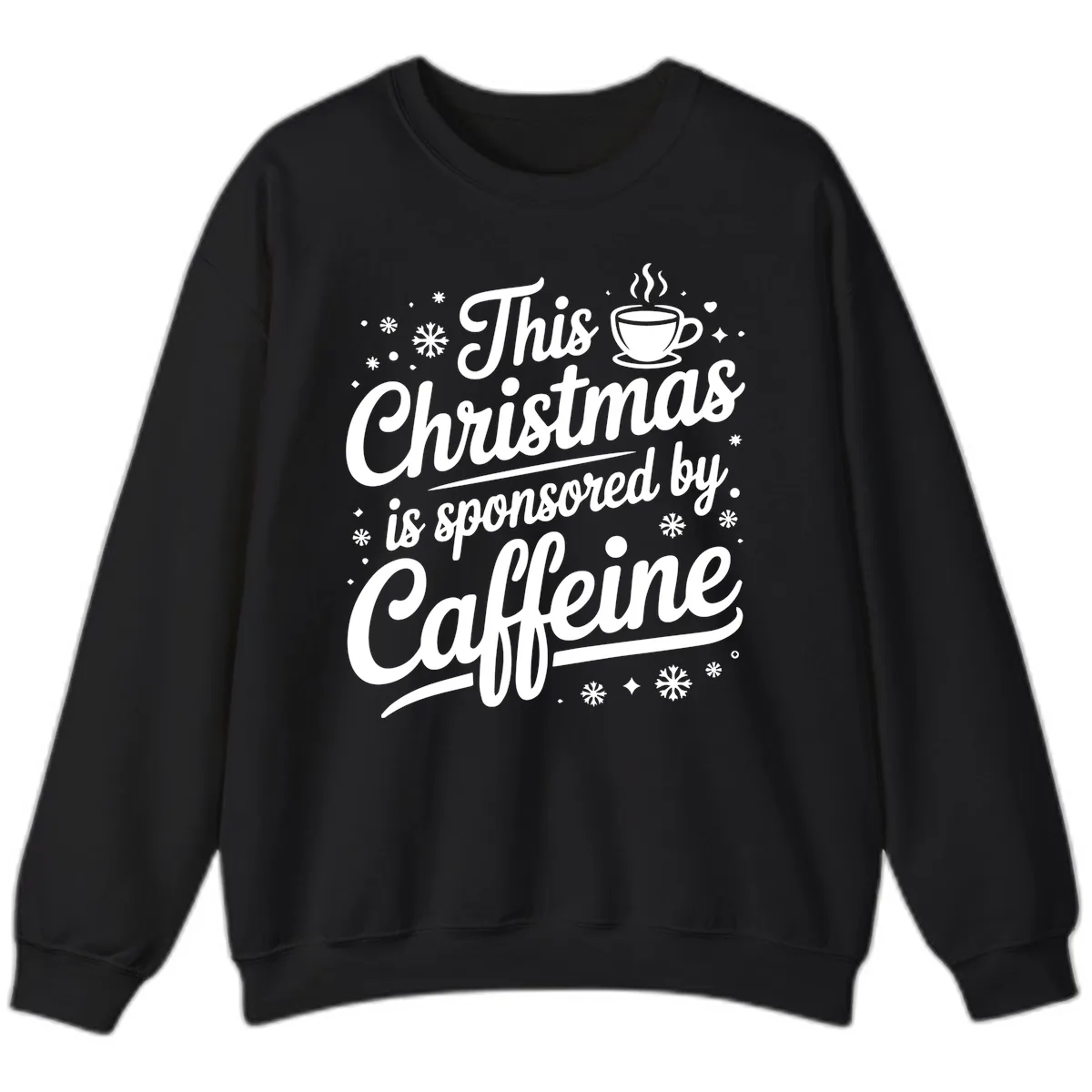 Christmas Caffeine Sponsored Design Sweatshirt in Black