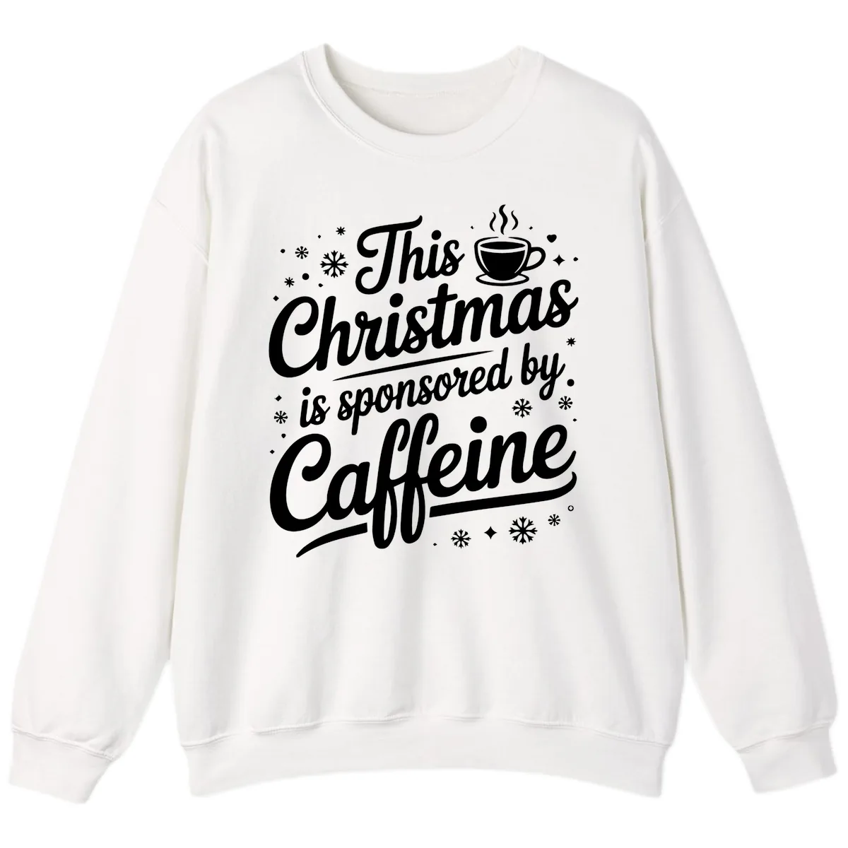 Christmas Caffeine Sponsored Design Sweatshirt in White