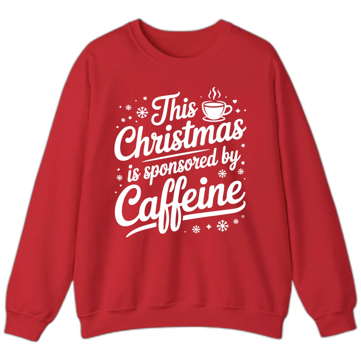Christmas Caffeine Sponsored Design Sweatshirt in Red