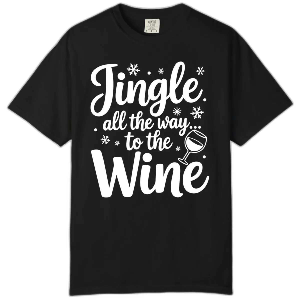Jingle All The Way To The Wine Comfort Color in Black