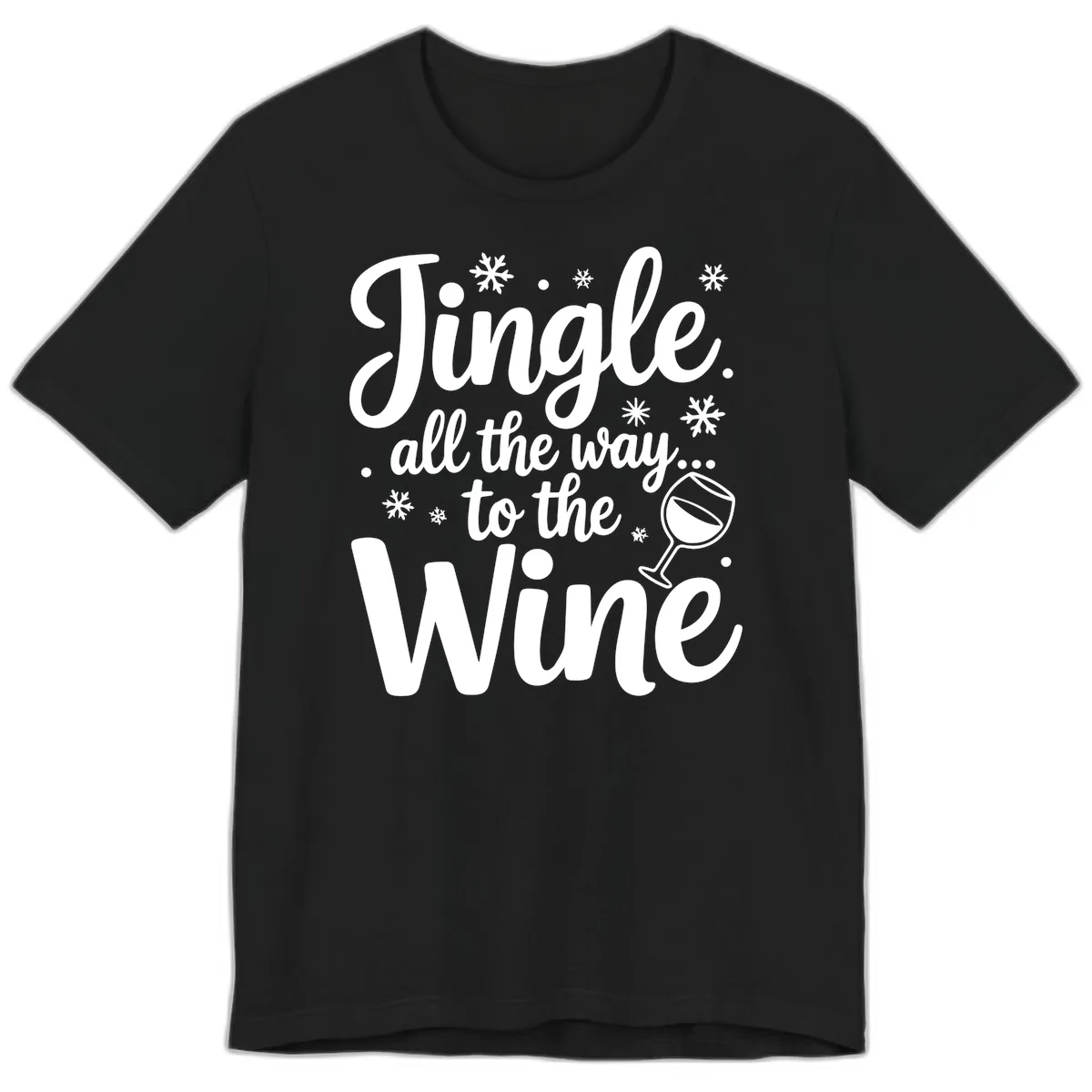 Jingle All The Way To The Wine Premium T-Shirt in Black