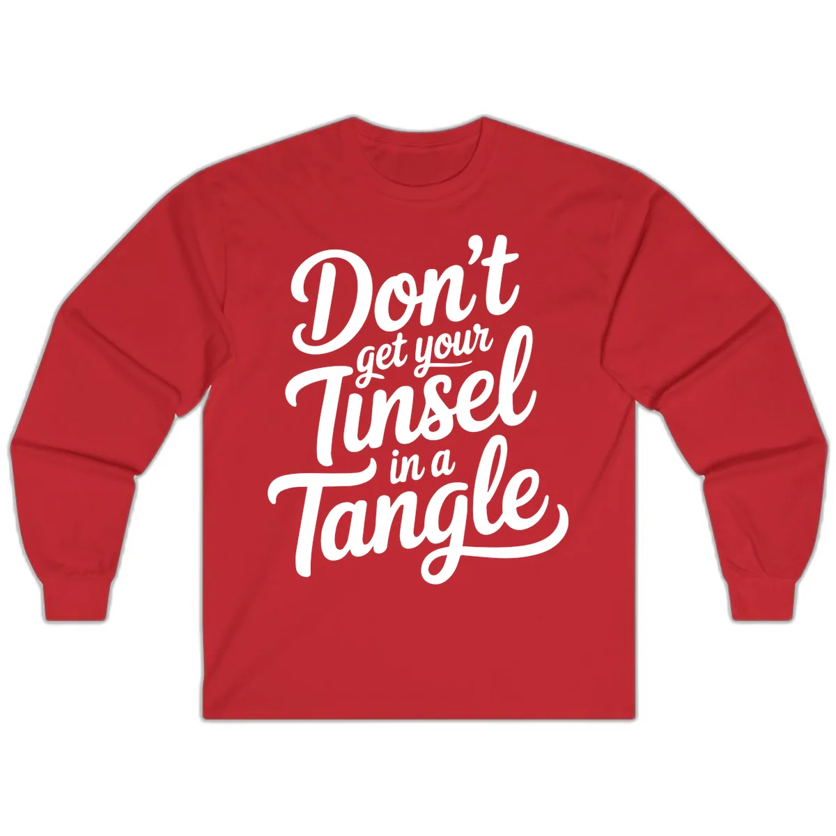 Don't Get Your Tinsel in a Tangle Long Sleeve in Red