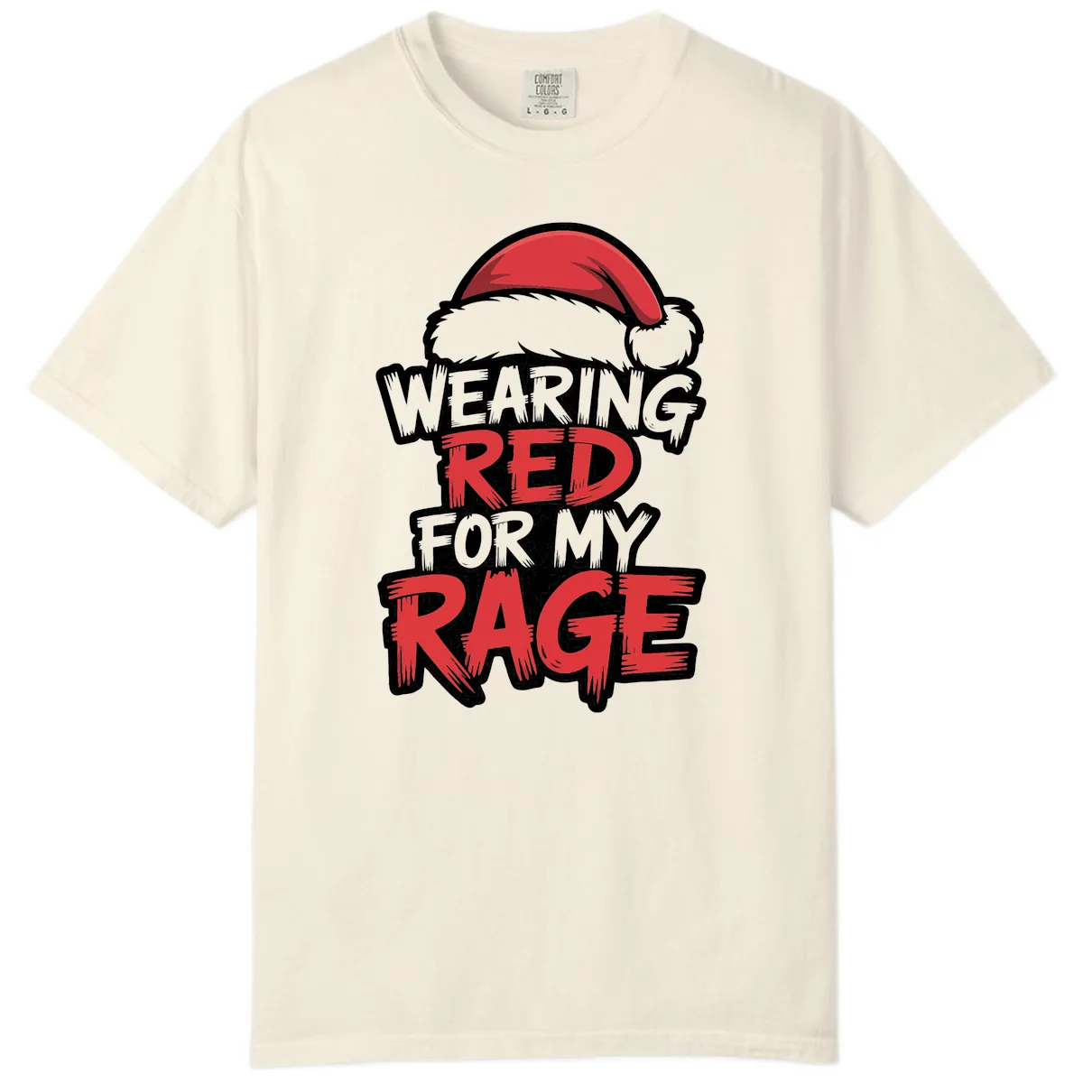 Wearing Red For My Rage Comfort Color in Ivory