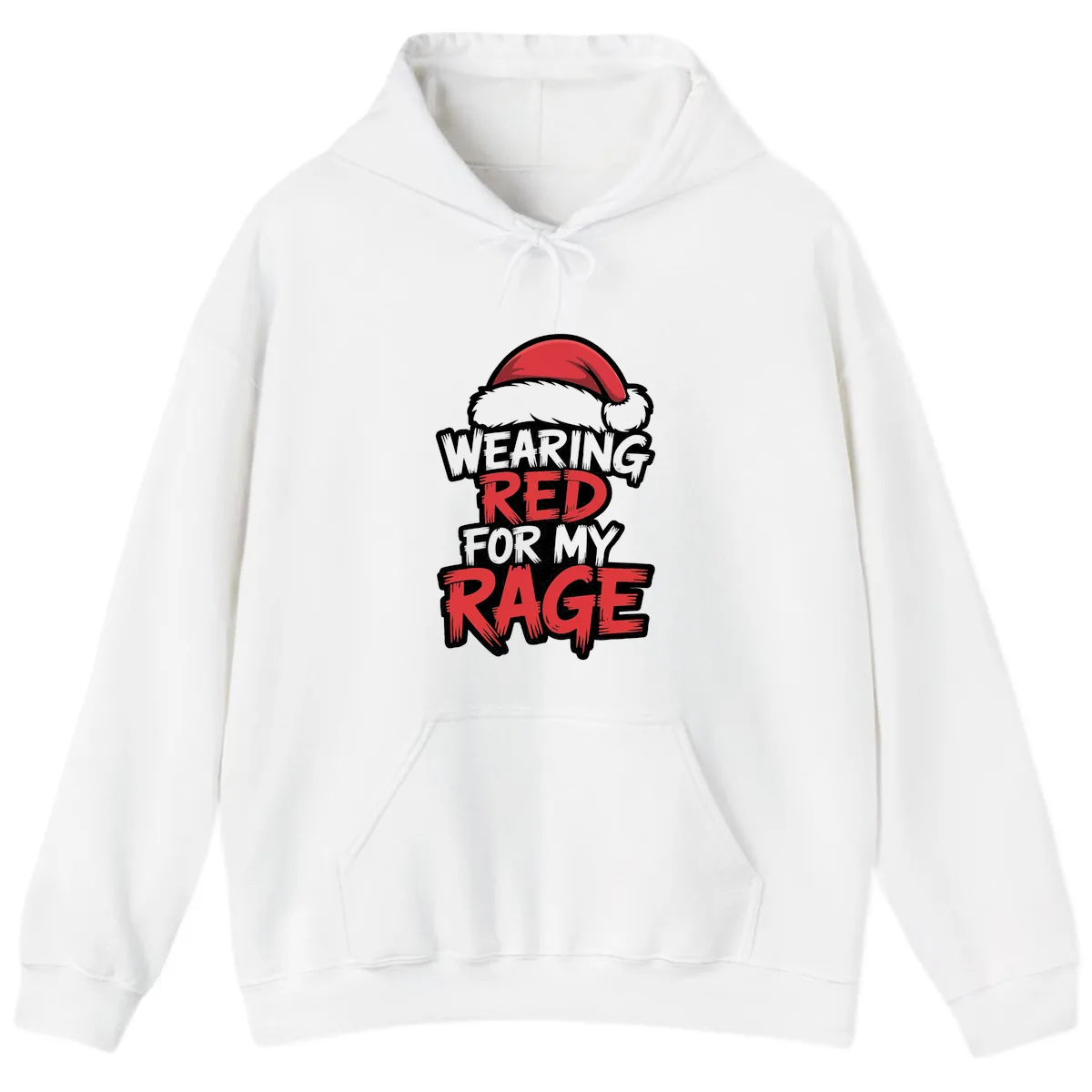 Wearing Red For My Rage Hoodie in White