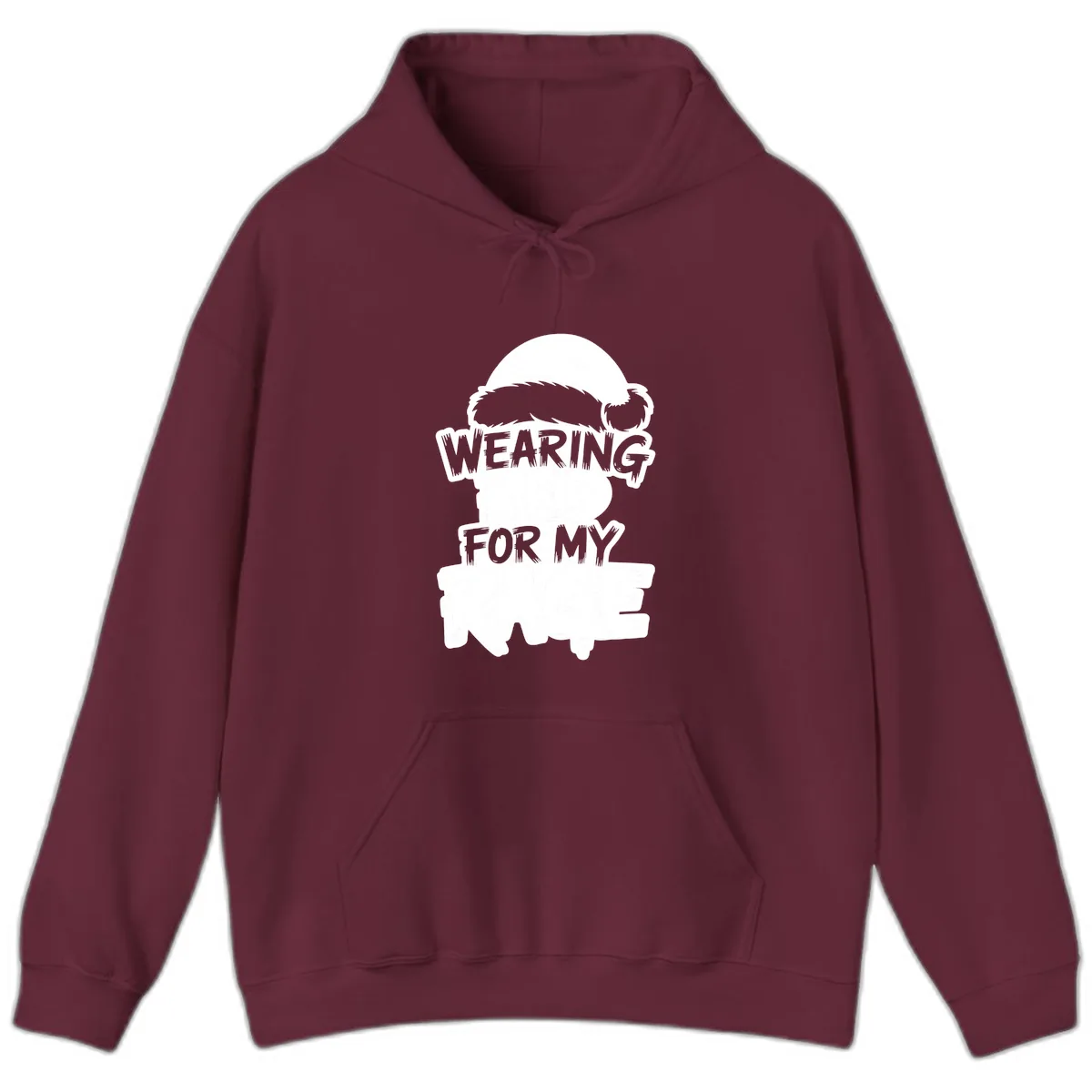 Wearing Red For My Rage Hoodie in Maroon