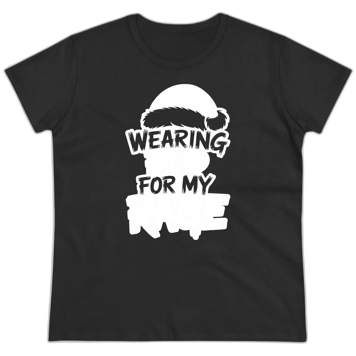 Wearing Red For My Rage Ladies Tee in Black