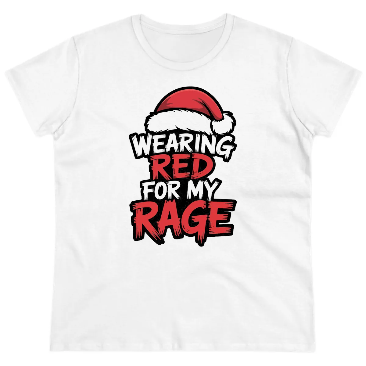 Wearing Red For My Rage Ladies Tee in White