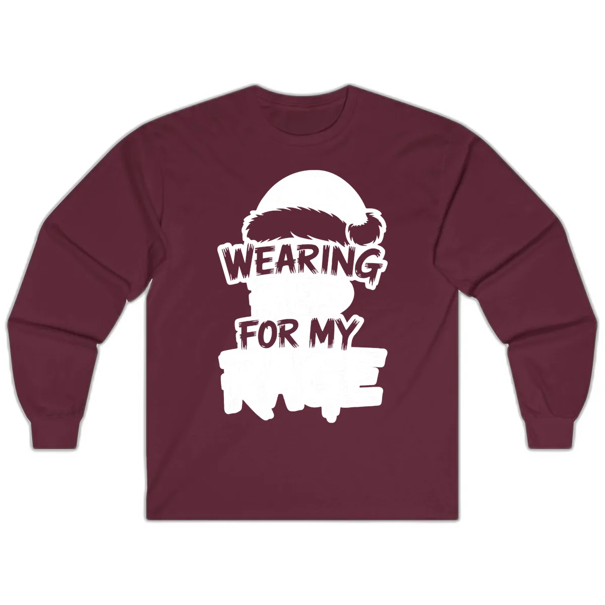 Wearing Red For My Rage Long Sleeve in Maroon