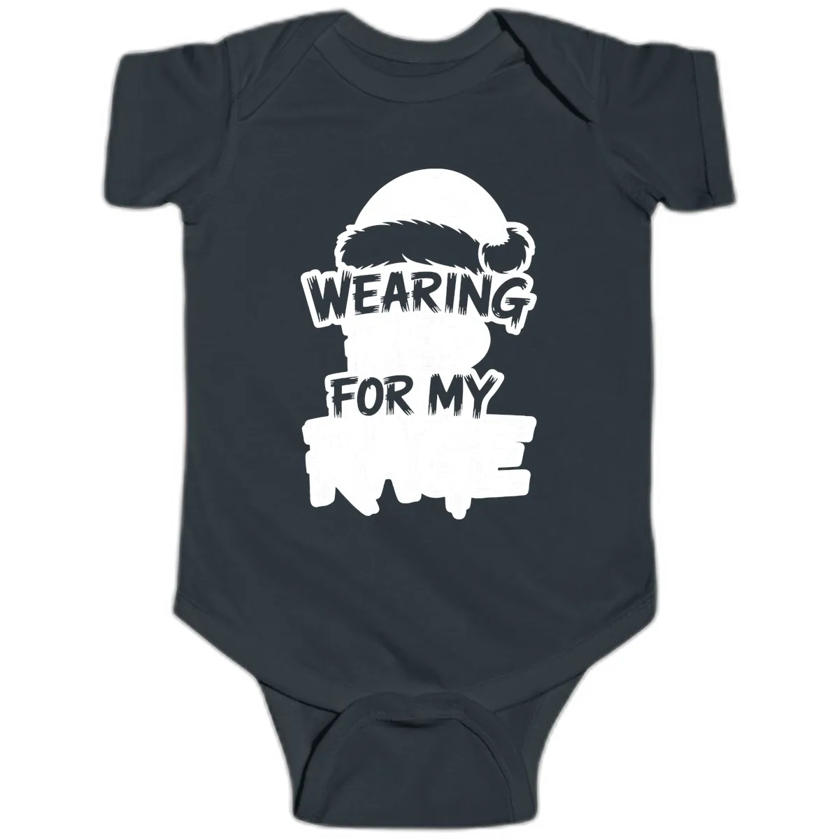 Wearing Red For My Rage Baby Onesie in Black