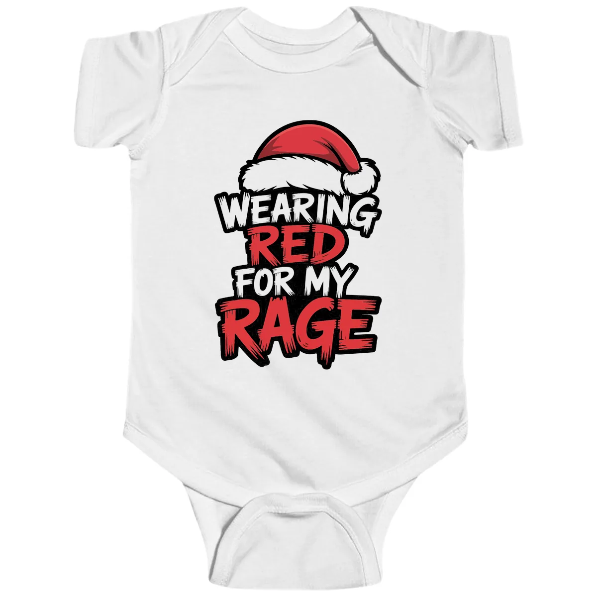 Wearing Red For My Rage Baby Onesie in White